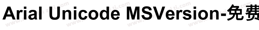 Arial Unicode MSVersion字体转换